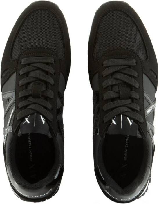 Armani Exchange Sneakers met logo-reliëf Zwart