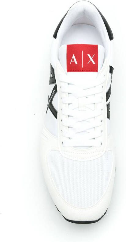 Armani Exchange Sneakers met logopatch Wit