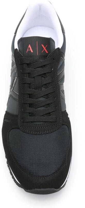 Armani Exchange Sneakers met logopatch Zwart