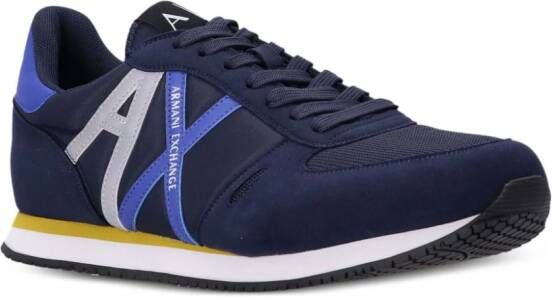 Armani Exchange Sneakers met logoprint Blauw