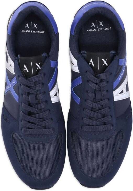 Armani Exchange Sneakers met logoprint Blauw