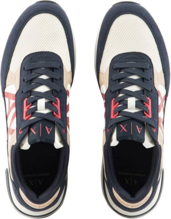 Armani Exchange Sneakers met logoprint Blauw