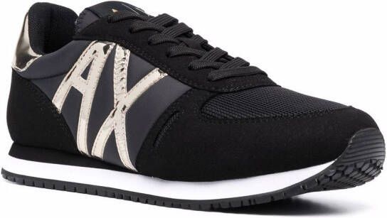 Armani Exchange Sneakers met logoprint Zwart