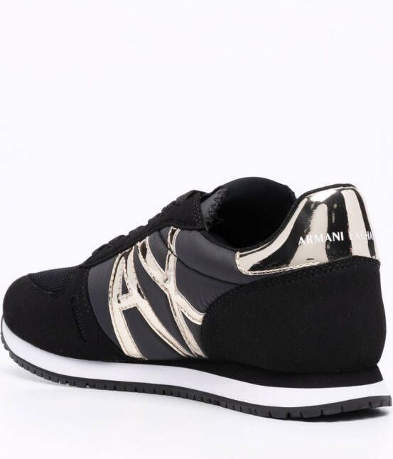 Armani Exchange Sneakers met logoprint Zwart