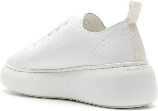 Armani Exchange Sneakers met plateauzool Wit