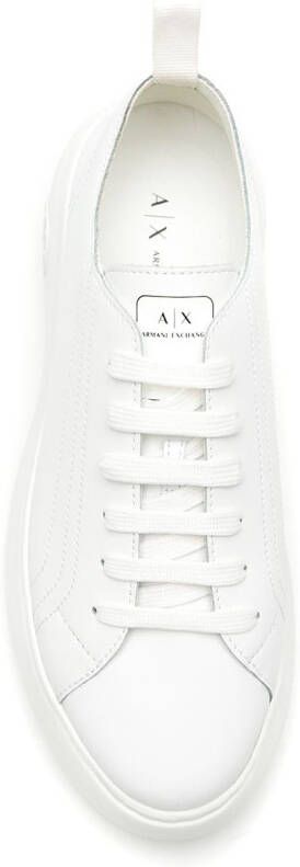 Armani Exchange Sneakers met plateauzool Wit