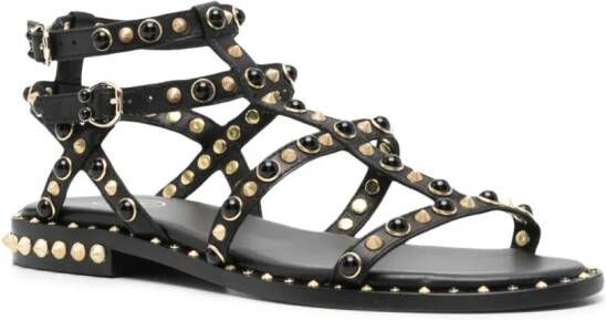 Ash Pepsy leren sandalen Zwart