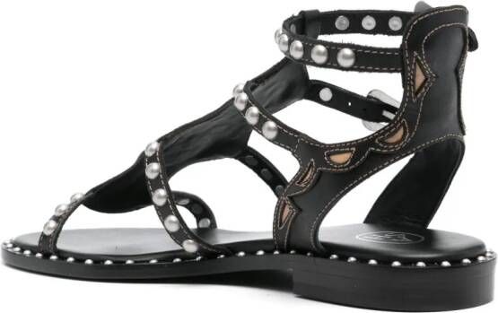 Ash Plaza leren sandalen Zwart