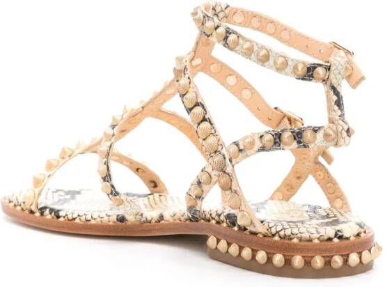 Ash Precious sandalen met pythonprint Beige