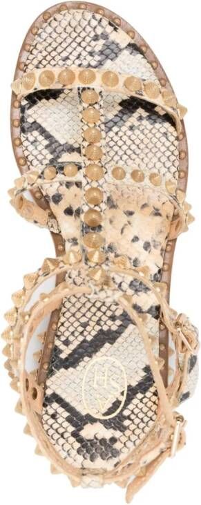 Ash Precious sandalen met pythonprint Beige