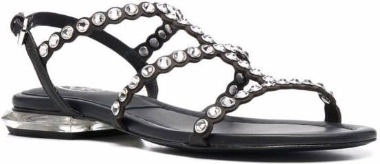 Ash Saphiro sandalen met studs Zwart