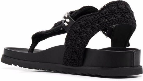 Ash Union sandalen met gehaakte bandjes Zwart