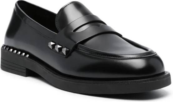 Ash Whisper Studs leren loafers Zwart