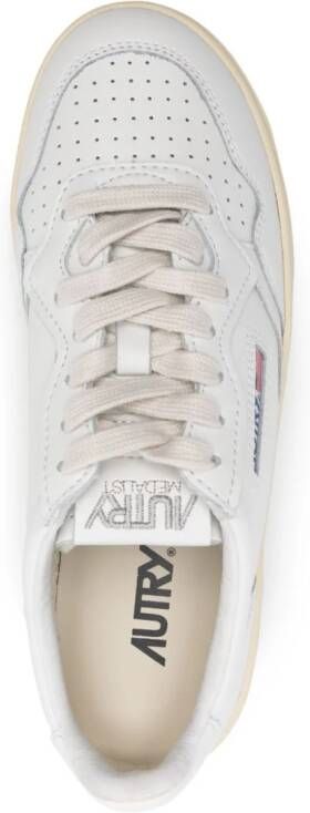 Autry Medalist leren sneakers met plateauzool Wit