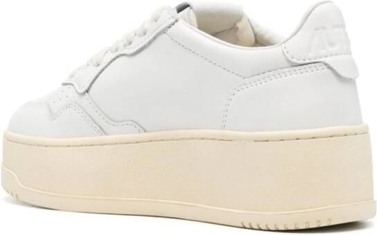 Autry Medalist leren sneakers met plateauzool Wit