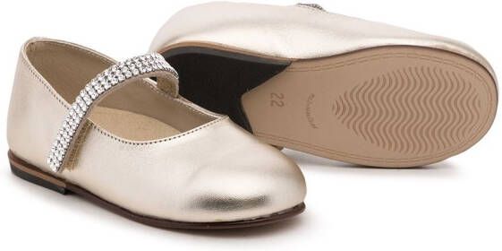 BabyWalker Ballerina's verfraaid met kristallen Goud