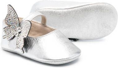 BabyWalker Ballerina's met vlinderdetail Zilver