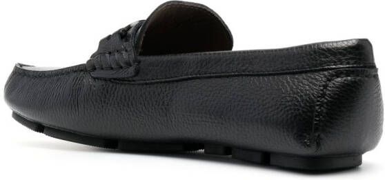 Baldinini Leren loafers Zwart