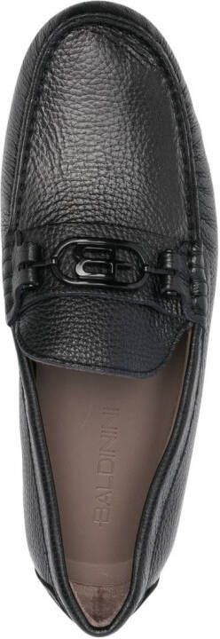 Baldinini Leren loafers Zwart