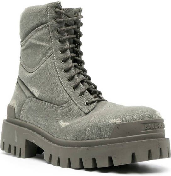 Balenciaga Combat boots met veters Grijs