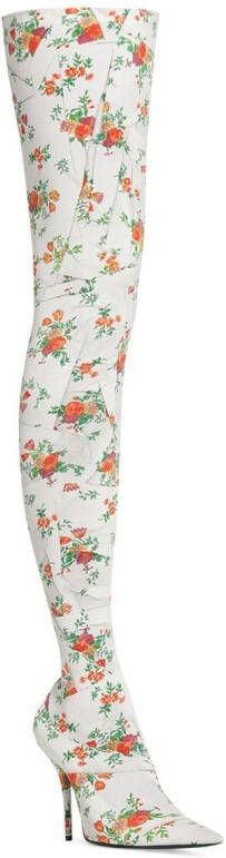 Balenciaga Laarzen met bloemenprint Wit