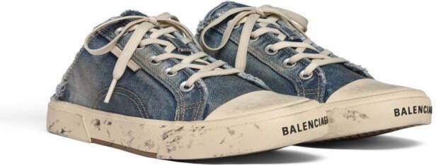 Balenciaga Paris low-top sneaker muiltjes Blauw