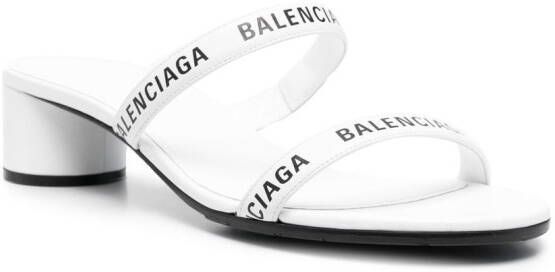 Balenciaga Sandalen met logoband Wit