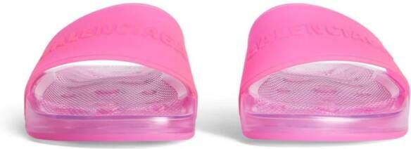 Balenciaga Slippers met logo Roze