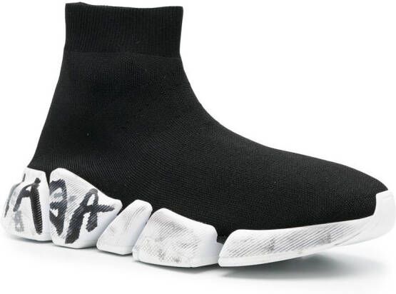 Balenciaga Speed sneakers met graffitiprint Zwart