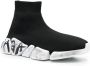 Balenciaga Speed sneakers met graffitiprint Zwart - Thumbnail 2