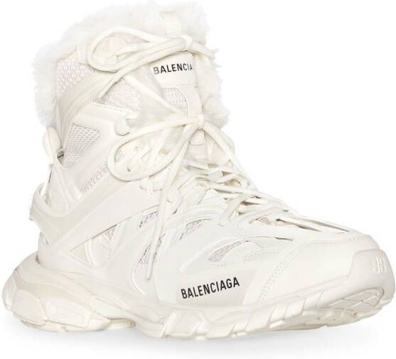 Balenciaga Track Hike sneakerlaarzen met bont Beige