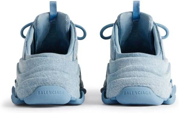 Balenciaga Triple S denim sneakers Blauw