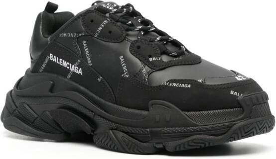 Balenciaga Triple S sneakers met logoprint Zwart