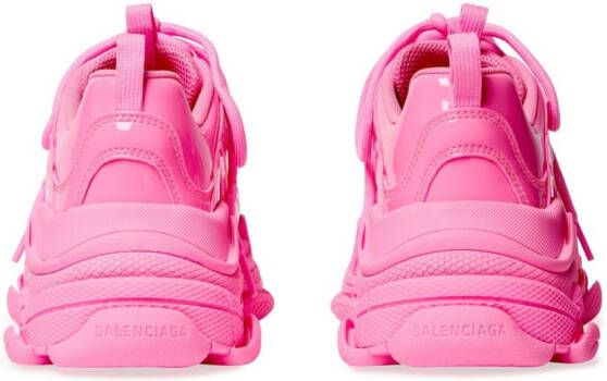 Balenciaga Triple S sneakers met gelakte afwerking Roze