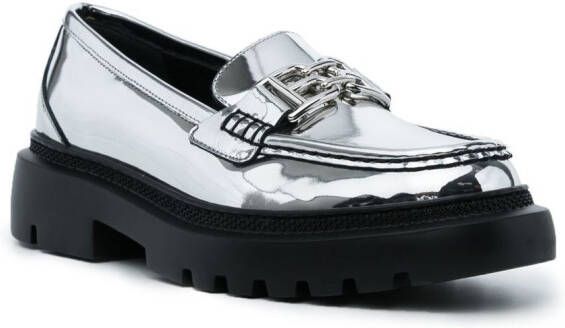 Bally Gioia leren loafers Zilver