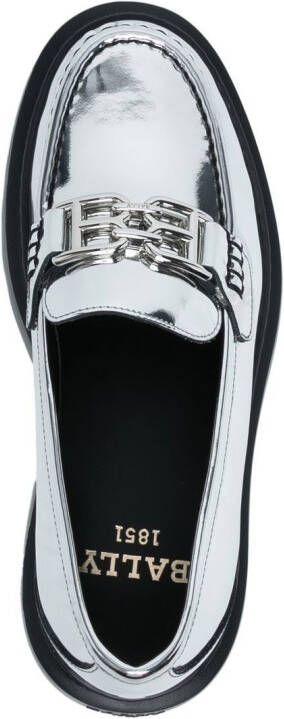 Bally Gioia leren loafers Zilver