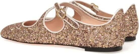 Bally Ballerina's verfraaid met glitters Goud