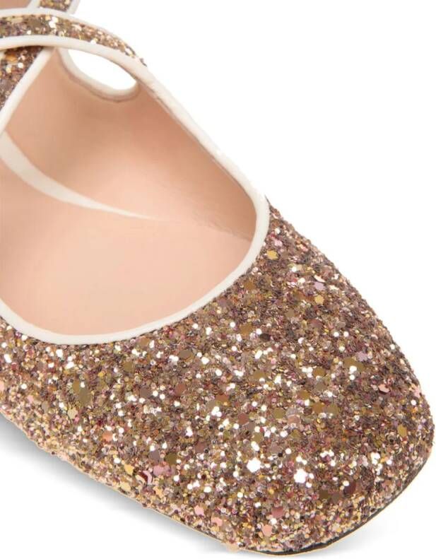 Bally Ballerina's verfraaid met glitters Goud