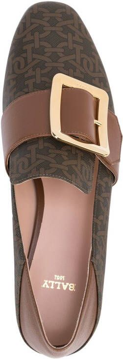 Bally Janelle loafers met monogram Bruin