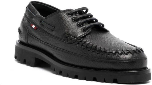 Bally Leren Derby schoenen Zwart