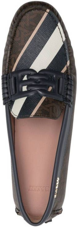 Bally Loafers met logodetail Bruin