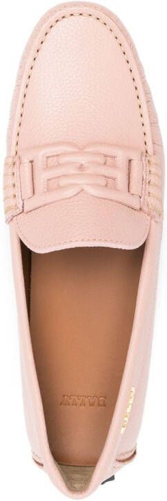 Bally Loafers met logoplakkaat Roze