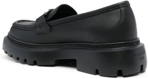 Bally Loafers met logoplakkaat Zwart