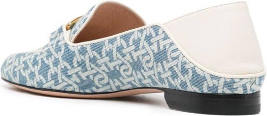 Bally Loafers met logoprint Blauw