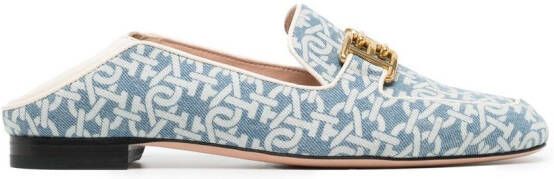 Bally Loafers met logoprint Blauw