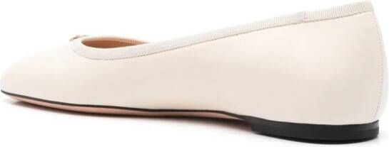 Bally Ballerina's met logoplakkaat Beige