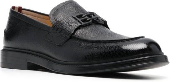 Bally Nickolas leren loafers Zwart