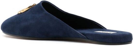 Bally San Fernando slippers met logoplakkaat Blauw