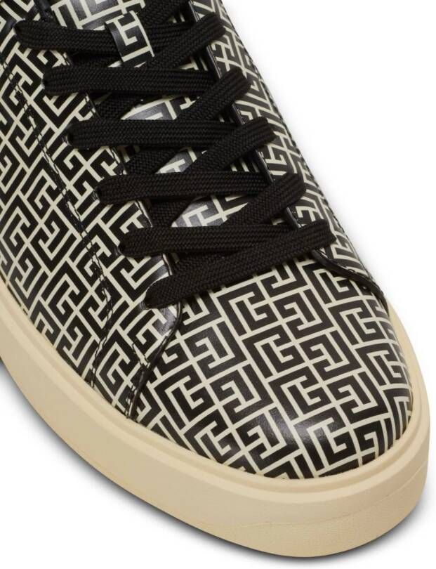 Balmain B-Court Flip leren sneakers Zwart