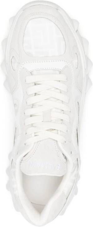 Balmain B-Court sneakers met monogram Wit